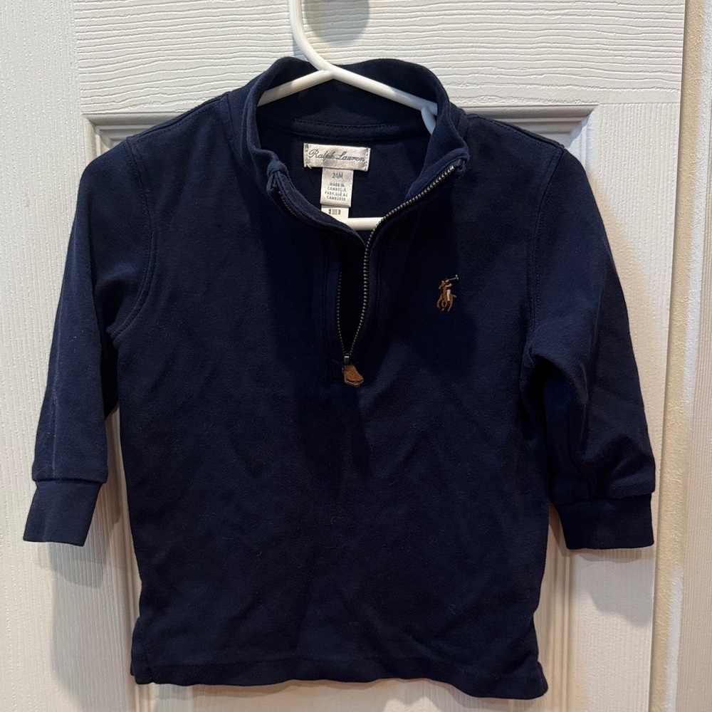 Ralph Lauren Blue 24m half-zip boy in Navy